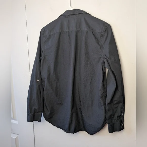 Babaton Aritzia POPLIN UTILITY SHIRT Black Women Size Small 100% Cotton - Picture 9 of 13